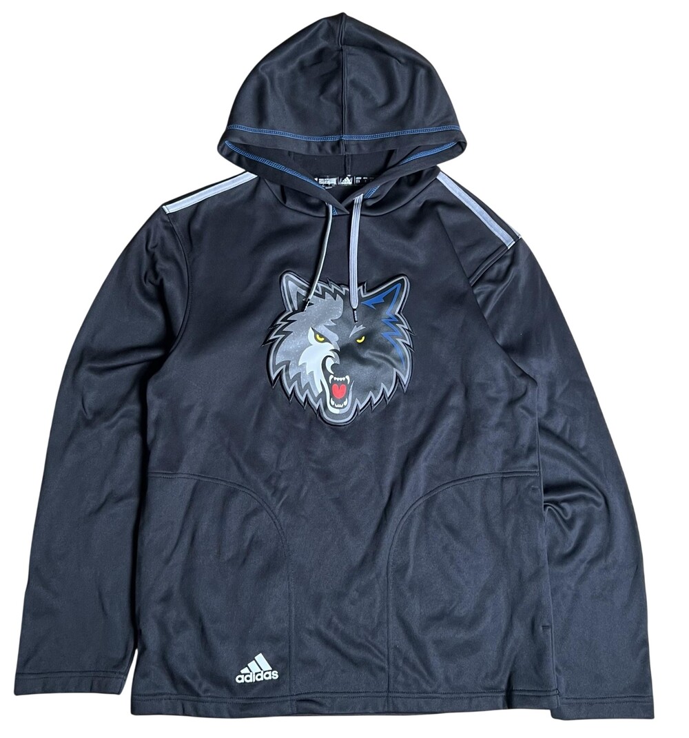 Adidas Timberwolves Mens S Lightweight Black Hoodie NBA 2014